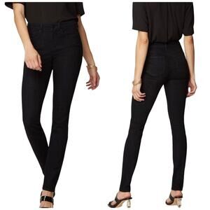 NYDJ High-Rise Skinny Jeans in Black Wash